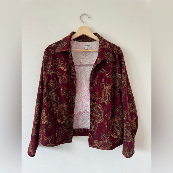 💝SOLD💝Bridgewater Studio Paisley Micro Suede Jacket - Picture 9 of 10